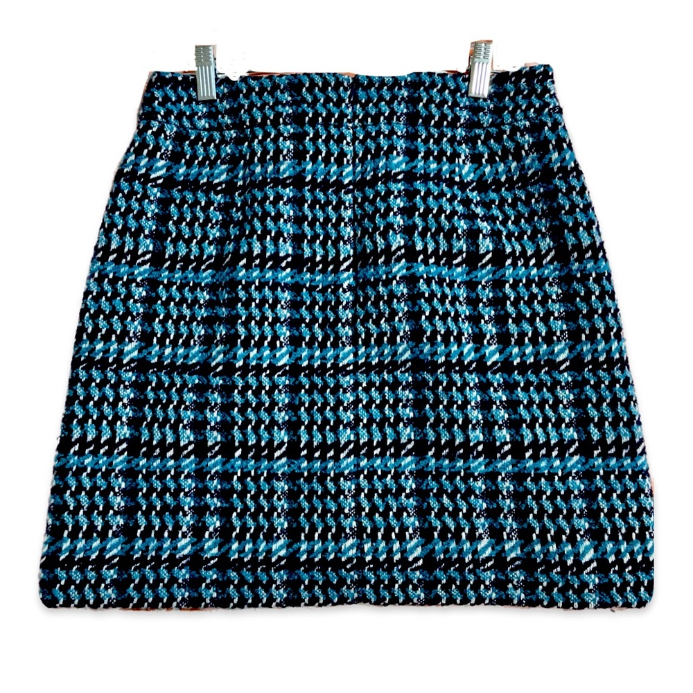 Loft • NWT • Navy Houndstooth Shift Skirt